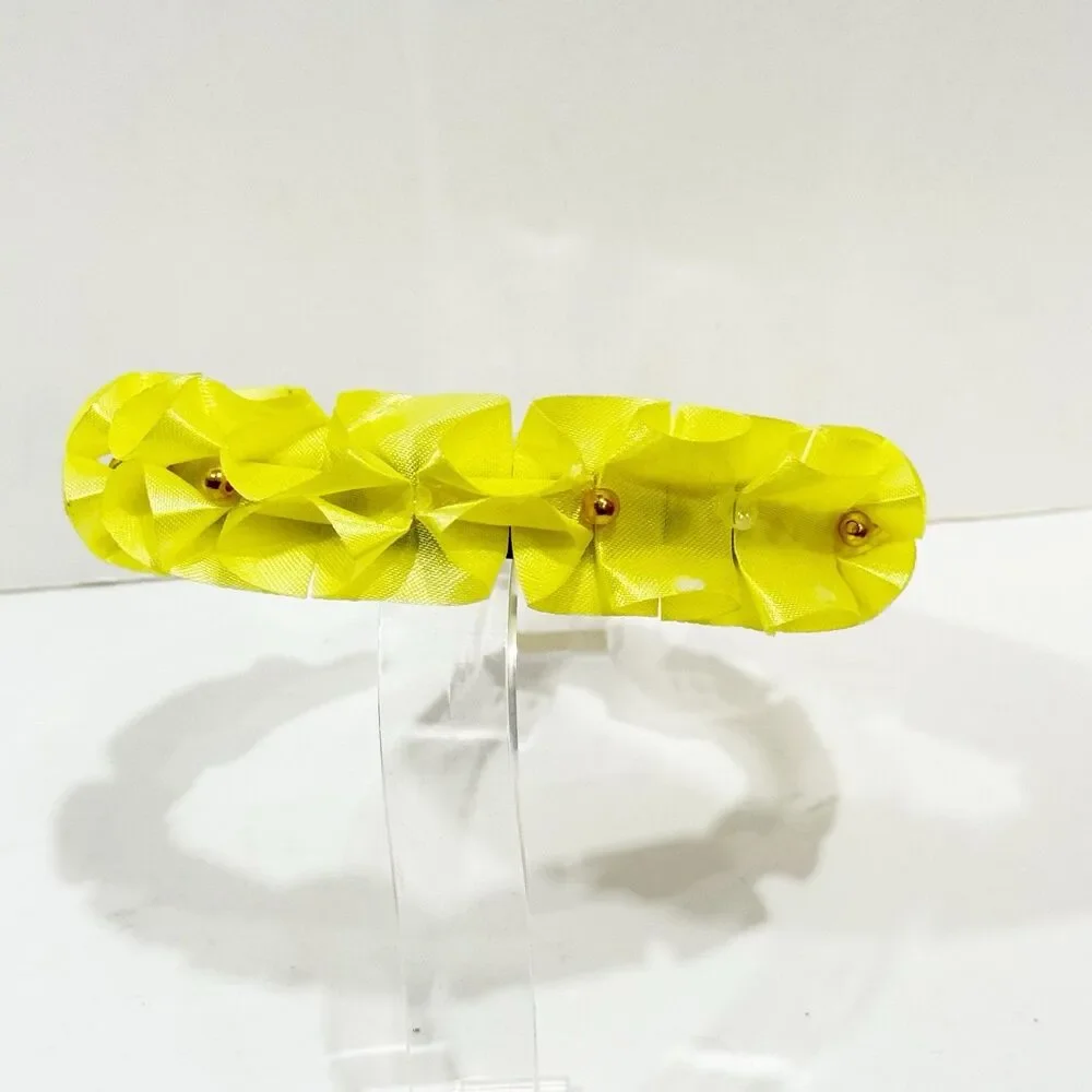 New Headband Yellow with decorative flowers for girls